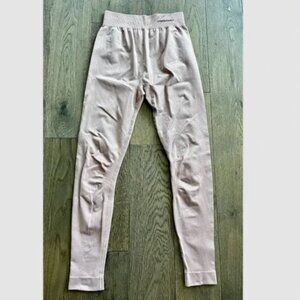 Organic Basics Recycled High-Waist Leggings Size XS-S Pink Beige Sustainable